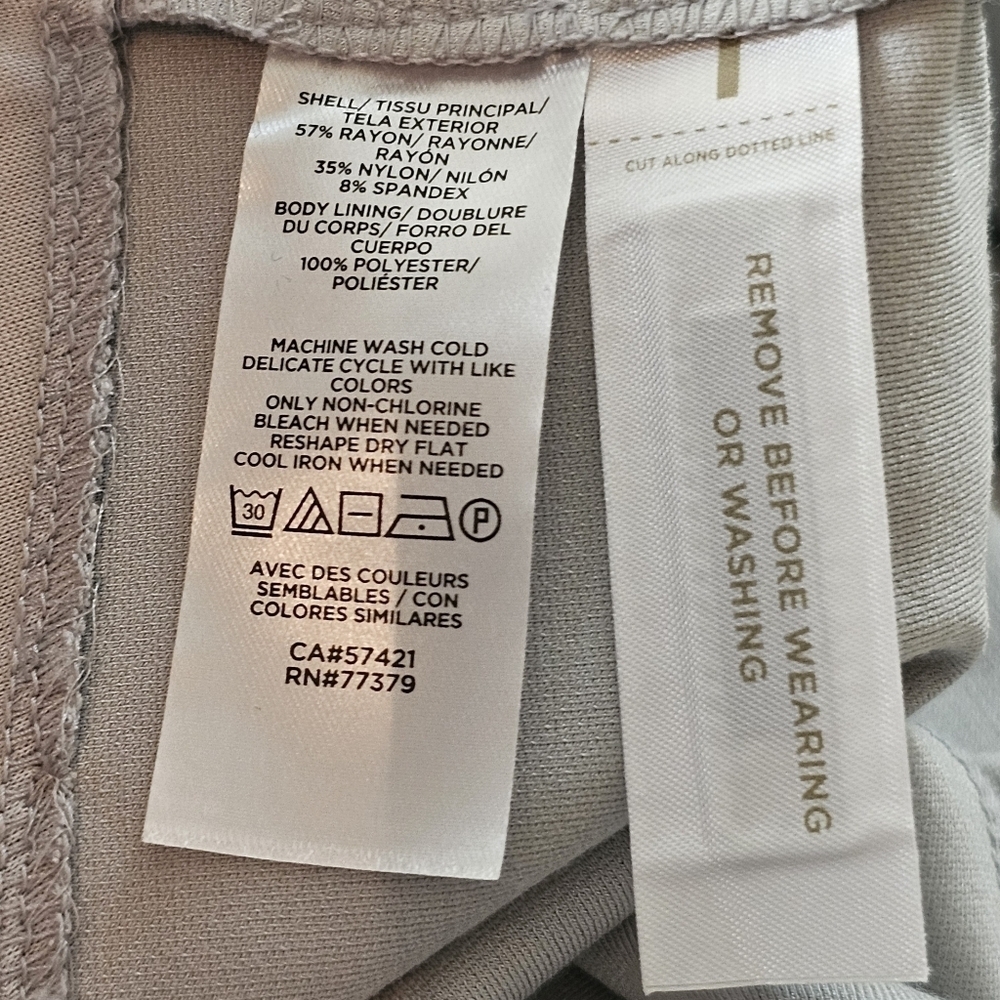 Ann Taylor Grey Seamed Flare Dress in 2P Spring/Summer Dress - Picture 8 of 9